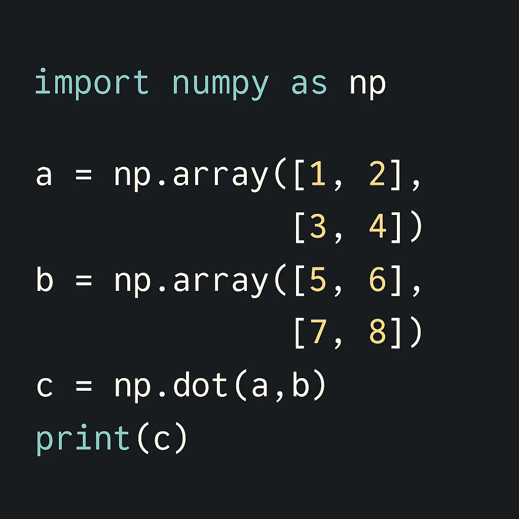 NumPy Matrix Çarpımı Nasıl Yapılır?